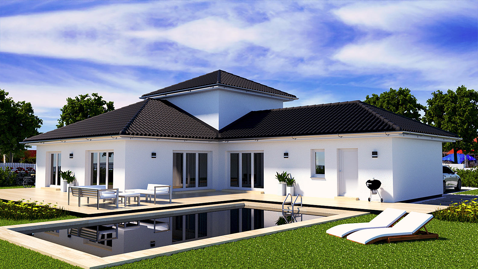 EWA-Bungalow-Rügen-174qm-Hausbau-Berlin-Brandenburg-Magdeburg-Rückansicht EWA-Bungalow Rügen 174qm Hausbau Berlin Brandenburg Magdeburg Rückansicht