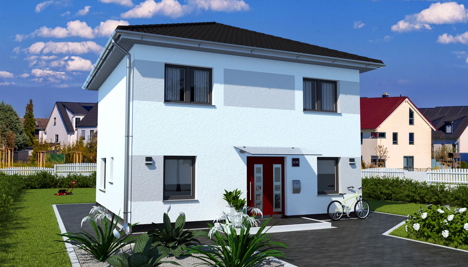 EWA-Stadtvilla MD EDITION 130qm Hausbau Berlin Brandenburg Potsdam Vorderansicht