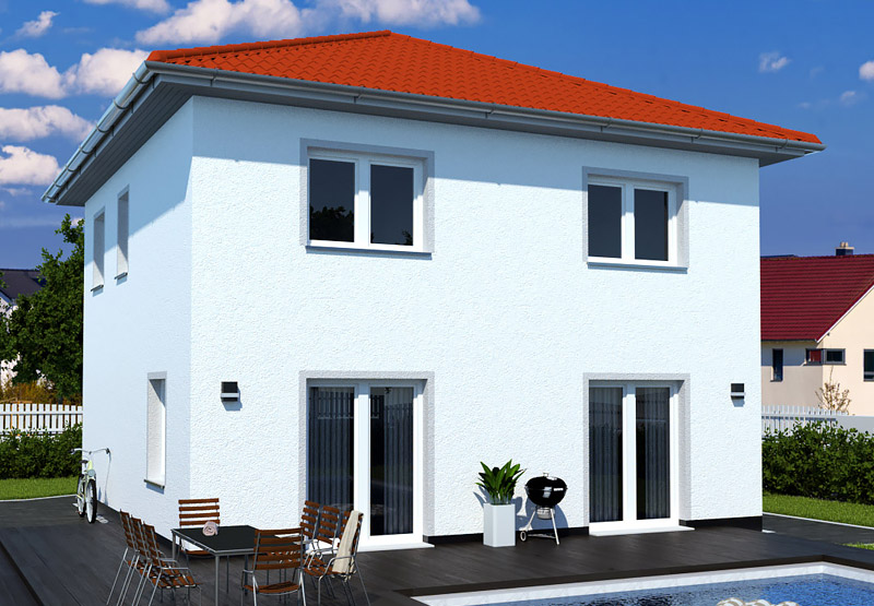 EWA-Stadtvilla MD EDITION 130qm Hausbau Berlin Brandenburg Potsdam rotes Dach